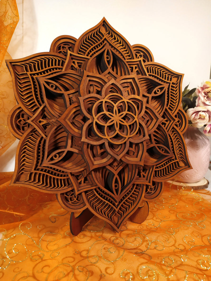 Multilayer Mandala Laser Cut Wall Decor